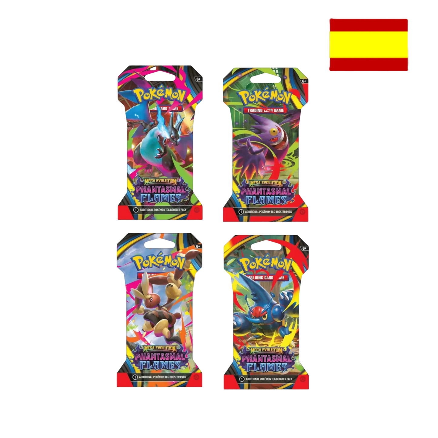 Sobre Emblistado Fuegos Fantasmales - Español - Pokemon TCG