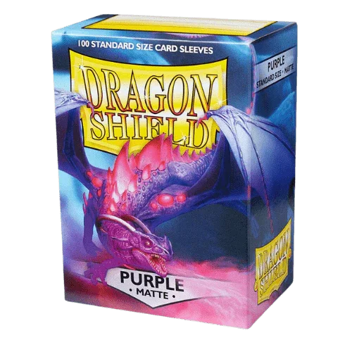 Fundas Dragon Shield Purple Matte (100 fundas) - Shiny Vault