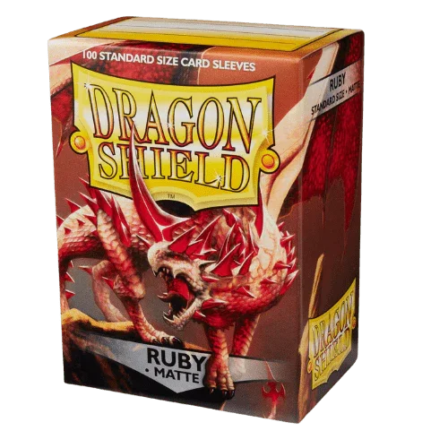 Fundas Dragon Shield Ruby Matte (100 fundas) - Shiny Vault