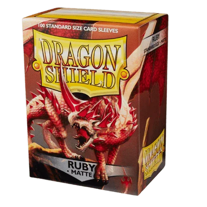 Fundas Dragon Shield Ruby Matte (100 fundas) - Shiny Vault