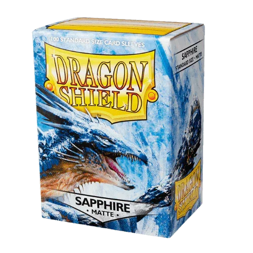 Fundas Dragon Shield Sapphire Matte (100 fundas) - Shiny Vault
