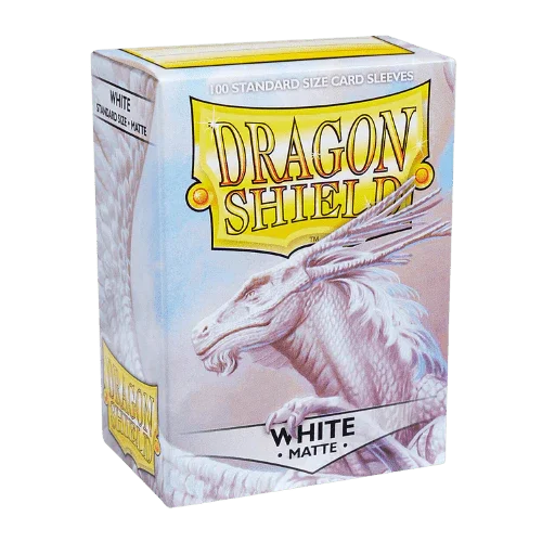 Fundas Dragon Shield White Matte (100 fundas) - Shiny Vault