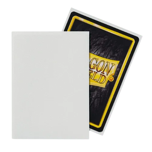 Fundas Dragon Shield White Matte (100 fundas) - Shiny Vault